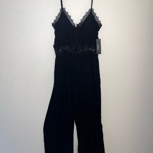 Black spaghetti strap jumpsuit